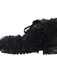 Dolce & Gabbana Black Leather Shearling Ankle Boots