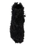 Dolce & Gabbana Black Leather Shearling Ankle Boots