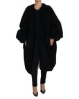 Dolce & Gabbana Elegant Black Cashmere Blend Overcoat Jacket