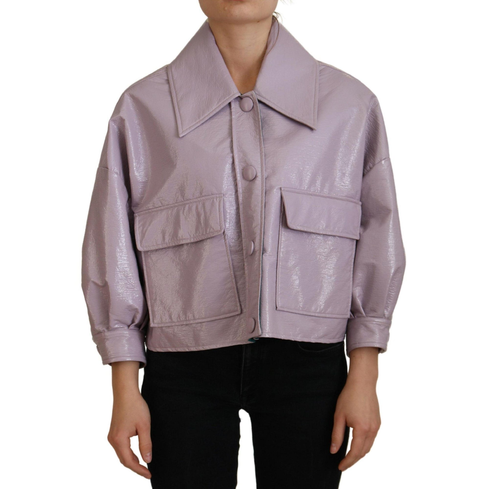 Dolce & Gabbana Chic Purple Cropped Jacket - A Style Statement