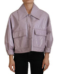 Dolce & Gabbana Chic Purple Cropped Jacket - A Style Statement