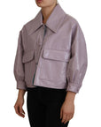 Dolce & Gabbana Chic Purple Cropped Jacket - A Style Statement