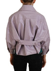 Dolce & Gabbana Chic Purple Cropped Jacket - A Style Statement