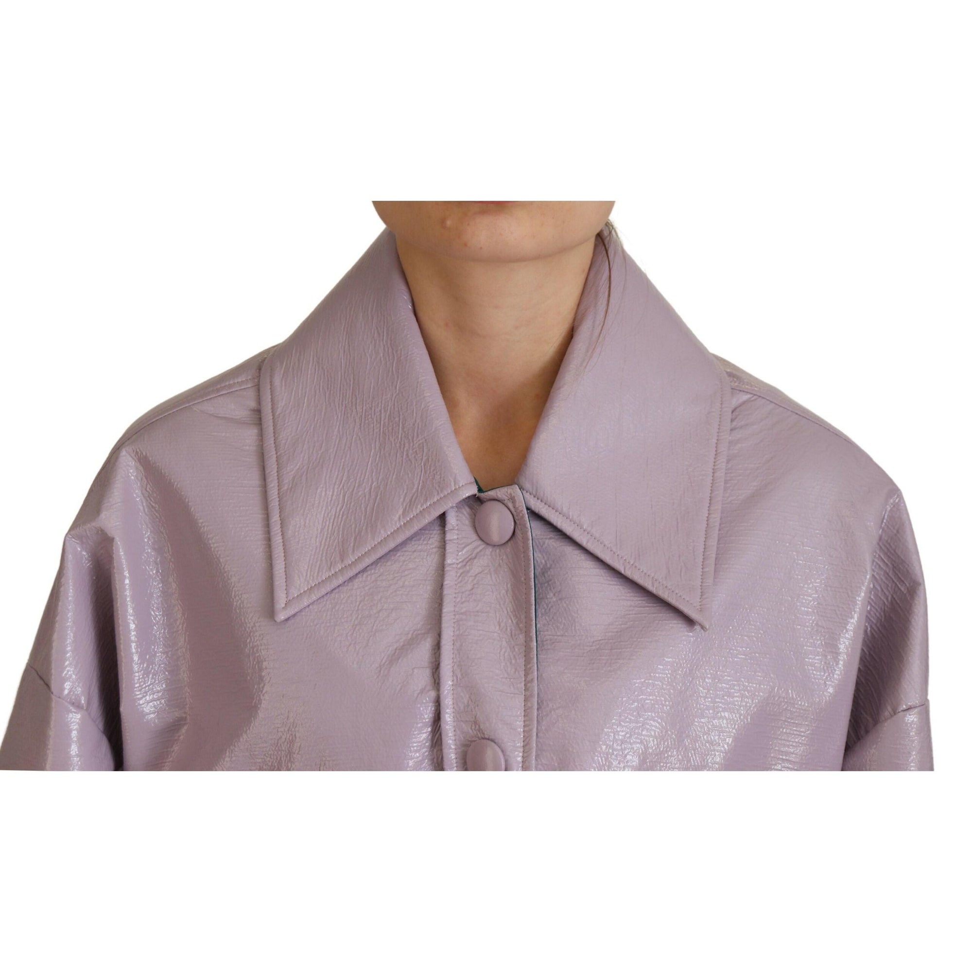 Dolce & Gabbana Chic Purple Cropped Jacket - A Style Statement