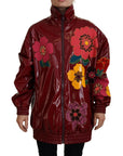 Dolce & Gabbana Maroon Floral Luxe Jacket