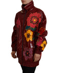 Dolce & Gabbana Maroon Floral Luxe Jacket