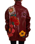 Dolce & Gabbana Maroon Floral Luxe Jacket