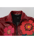 Dolce & Gabbana Maroon Floral Luxe Jacket