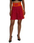 Dolce & Gabbana Elegant Lace High-Waist Shorts in Dual-Tones