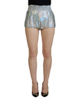 Dolce & Gabbana Elevated Elegance Silver High Waist Shorts