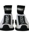 Dolce & Gabbana Chic Black and White Sorrento Slip-On Sneakers