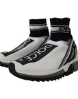 Dolce & Gabbana Chic Black and White Sorrento Slip-On Sneakers