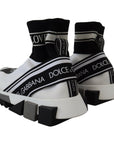 Dolce & Gabbana Chic Black and White Sorrento Slip-On Sneakers