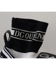 Dolce & Gabbana Chic Black and White Sorrento Slip-On Sneakers