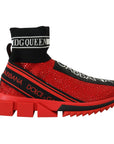 Dolce & Gabbana Exquisite Red Sorrento Slip-On Sneakers