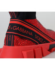 Dolce & Gabbana Exquisite Red Sorrento Slip-On Sneakers