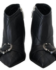 Dolce & Gabbana Elegant Black Quilted Leather Booties