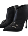 Dolce & Gabbana Elegant Black Quilted Leather Booties