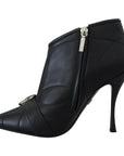 Dolce & Gabbana Elegant Black Quilted Leather Booties