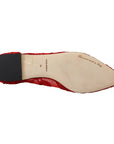 Dolce & Gabbana Red Crystal-Embellished Flats