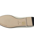 Dolce & Gabbana Elegant White Velvet Loafers with Gold Heart Detail