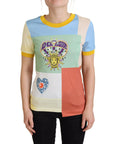 Dolce & Gabbana Patchwork Print Cotton Crewneck Tee