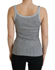 Dolce & Gabbana Chic Gray Sleeveless Modal-Cotton Top