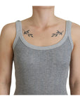 Dolce & Gabbana Chic Gray Sleeveless Modal-Cotton Top