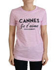 Dolce & Gabbana Exclusive Striped Love Affair Cotton Tee