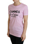 Dolce & Gabbana Exclusive Striped Love Affair Cotton Tee