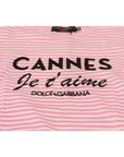 Dolce & Gabbana Exclusive Striped Love Affair Cotton Tee