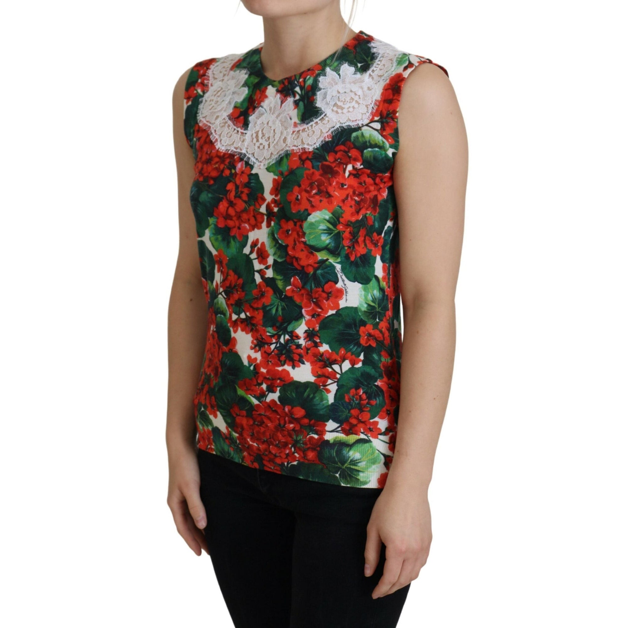 Dolce & Gabbana Chic Floral Print Tank Top Vest