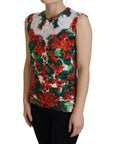 Dolce & Gabbana Chic Floral Print Tank Top Vest
