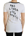 Dolce & Gabbana Chic Monochrome 'Here and Now' Cotton Tee