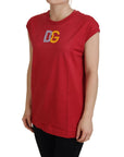 Dolce & Gabbana Elegant Red Sleeveless Cotton Tank Top