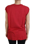 Dolce & Gabbana Elegant Red Sleeveless Cotton Tank Top