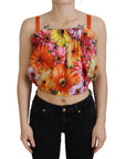 Dolce & Gabbana Floral Elegance Sleeveless Cropped Top