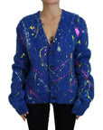 Dolce & Gabbana Elegant Multicolor Splash Mohair Cardigan