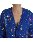 Dolce & Gabbana Elegant Multicolor Splash Mohair Cardigan