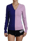 Dolce & Gabbana Chic Multicolor V-Neck Pullover Sweater
