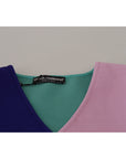Dolce & Gabbana Chic Multicolor V-Neck Pullover Sweater
