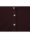 Dolce & Gabbana Chic Maroon V-Neck Wool Cardigan