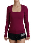 Dolce & Gabbana Multicolor Square Neck Pullover Sweater
