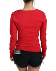 Dolce & Gabbana Multicolor Square Neck Pullover Sweater