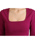 Dolce & Gabbana Multicolor Square Neck Pullover Sweater