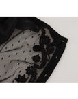 Dolce & Gabbana Elegant Black Floral Lace Cardigan Sweater