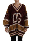Dolce & Gabbana Multicolor V-Neck Pullover Sweater