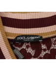 Dolce & Gabbana Multicolor V-Neck Pullover Sweater