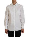 Dolce & Gabbana Elegant White Cotton Button-Up Top