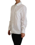 Dolce & Gabbana Elegant White Cotton Button-Up Top